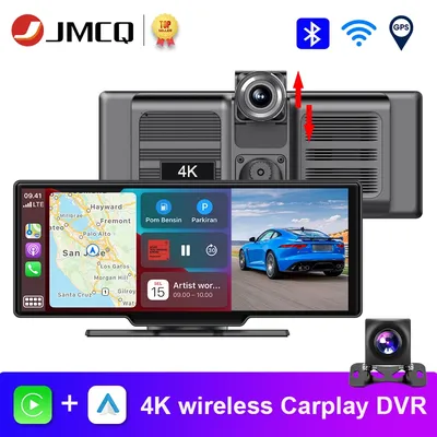 Jmcq 10.26 "4k Auto DVR Wifi GPS Dash Cam Rückspiegel Kamera Video recorder Vorder-und Rückseite Kamera Wireless Carplay Dashboard