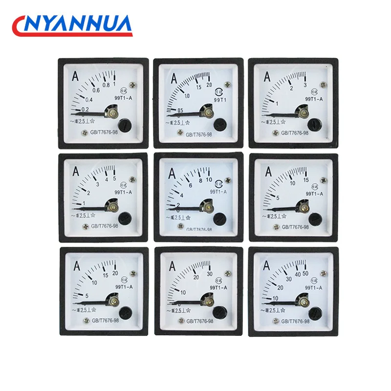 99T1 Typ Direkte Analog AC Amperemeter 1A 2A 3A 5A 10A 20A 25A 30A 40A 50A Mechanische Meter Kopf Image