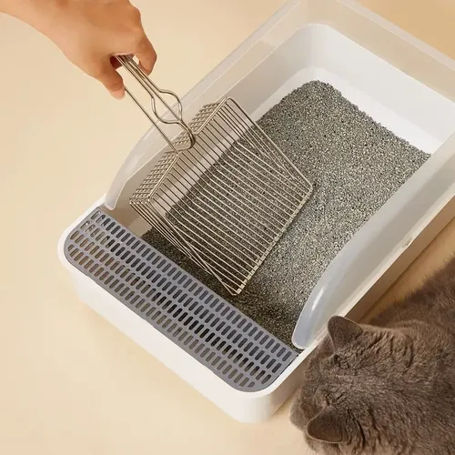 Langlebige Tiers treu schaufel aus Edelstahl-leicht zu reinigende Katzenstreu schaufel für eine