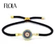 FLOLA-Bracelets turcs en zircon cubique pour hommes Bracelets mauvais œil pour femmes dubaï