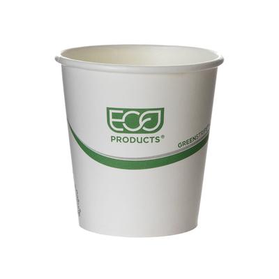 Eco Products EP-BHC10-GS GreenStripe 10 oz Disposable Hot Cup - PLA, Printed, White, Biodegradable