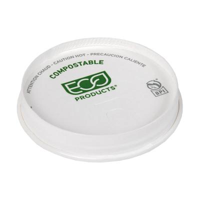 Eco Products EP-BHCPBLIDL GreenStripe Flat Lid for 10 to 20 oz Hot Cups - Paper, White, Fits 10-20-oz. Cups, Case of 1000