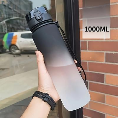 TEMU Large Capacity 650ml/1000ml Portable Water Bottle, Leakproof Gradient Design, Ideal For , Sports, Camping, Travel - Pvc-free Plastic, Round Image