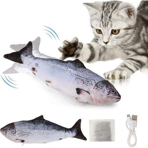 Rhafayre - Fischspielzeug für Katzen, Katzenspielzeug Fische bewegen, elektrisches Fischspielzeug