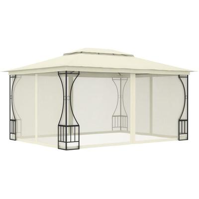 Vidaxl - Pavillon mit Netz 300x400x265 cm Creme