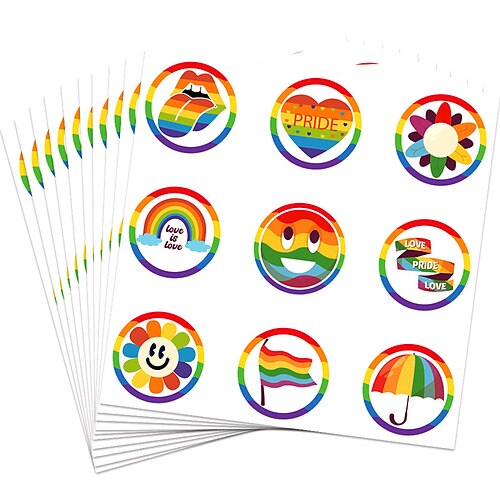 Regenbogen Festival Stolz Monat Kameraden 180 stücke Geschenk Brief Versiegelung Aufkleber Dekorative Requisiten Party liefert