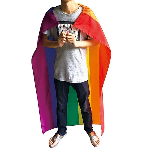 LGBT Pride Kap Regenbogenflagge Outdoor Aktivität Kap Flaggen Dekoration Flagge Weihnachtsgeschenk Image