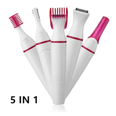 Multifunction 5 In 1 Electric Epilator For Women Hair Remover Shaver Razor For Eyebrow Underarm