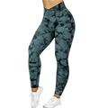 Per donna Pantaloni da yoga Leggings da yoga Vita Alta Yoga Allenamento in Palestra Pilates Collant Tinta a nodi Verde militare Borgogna Verde scuro Spandex Gli sport Abbigliamento sportivo