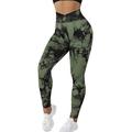 Per donna Pantaloni da yoga Leggings da yoga Vita Alta Yoga Allenamento in Palestra Pilates Collant Tinta a nodi Verde militare Borgogna Verde scuro Spandex Gli sport Abbigliamento sportivo