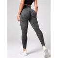 Per donna Pantaloni da yoga Leggings da yoga Vita Alta Yoga Allenamento in Palestra Pilates Collant Grafico Nero Verde militare Cachi Gli sport Abbigliamento sportivo Elasticizzato Taglia piccola