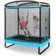 Goplus - Trampolino per Bambini con Altalena, Trampolino Rettangolare 190 cm da Esterno con Rete di