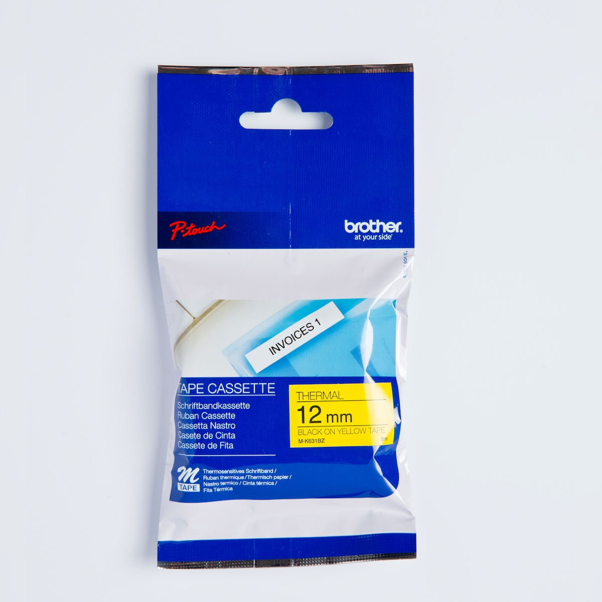 brother M-Tape M-K631 Schriftbandkassette, Bandbreite: 12mm Image