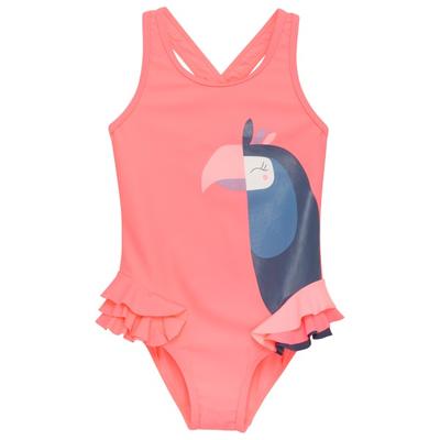 Color Kids - Kid's Swimsuit with Application - Badeanzug Gr 134 rot