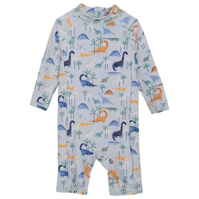Color Kids - Baby Suit L/S AOP - Lycra Gr 104 grau