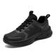 JiuQing Women's Casual Running Shoes Walking Sneakers Lightweight Fitness Tennis Travel Shoes,Black,7 UK