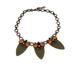 J. Crew Jewelry | J. Crew Green Leaf Arrow, Coral, Clear Rhinestone Gold Tone Statement Necklace | Color: Gold/Green/Red | Size: Os