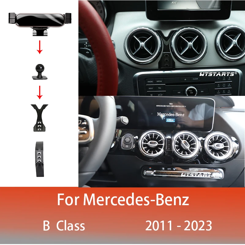 Auto Telefon Halter Mobile Halterung Ständer Für Mercedes-Benz B Klasse W246 W247 2011-2023 Einstellbare GPS spezielle Navigation Halterung Acce Image