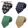 Cravatta da uomo 8cm cravatta di seta per uomo Design Vintage di lusso stampa cravatta cravatta per