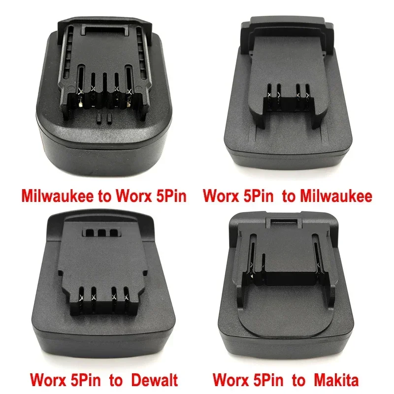 Akku-Adapter kompatibel für Worx 20 V, 5 Fuß große Füße, umgewandelt in für Makita/Milwaukee/Dewalt 18 V Akku-Elektrowerkzeug-Konverter