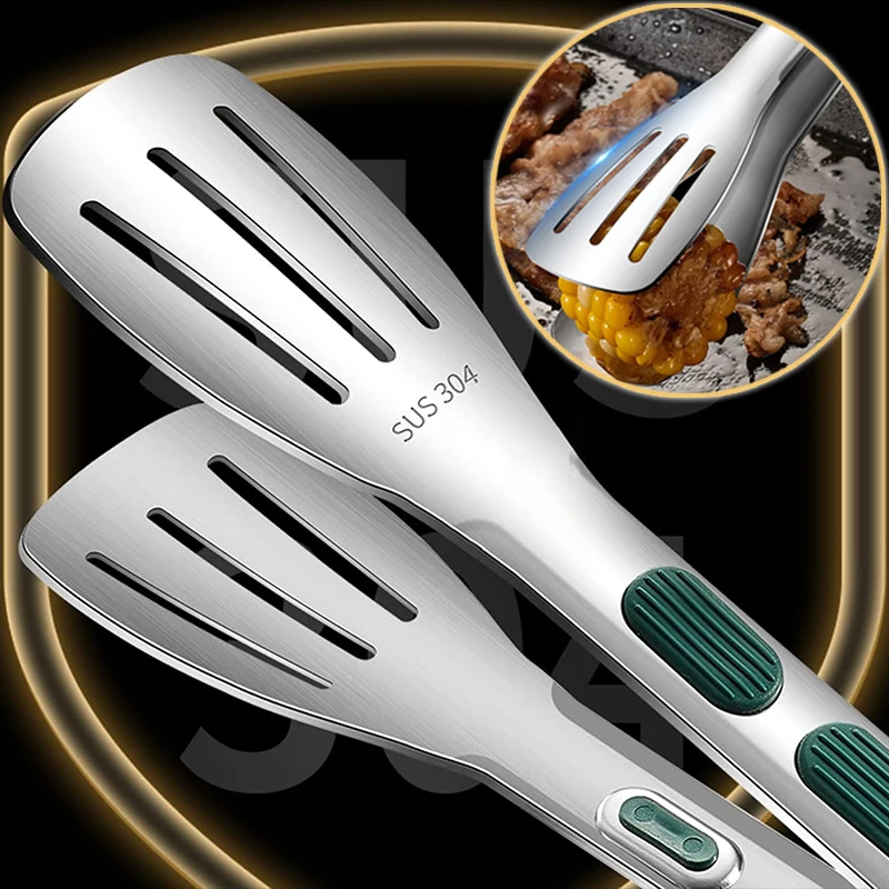 Neue Edelstahl Lebensmittel Zange BBQ Fleisch Salat Brot Clip Grill Grill Buffet Clamp Nicht-slip Tong Kochen Werkzeuge küche Gadgets