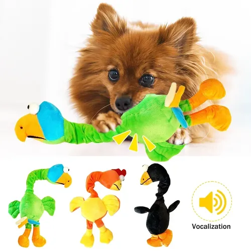 Jouets pour animaux de compagnie, poulet hurlant, son, chiot, résistant aux morsures, à mâcher, interactif, grinçant, accessoires pour chiots
