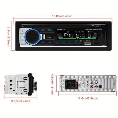 1din Car Radio Stereo With Remote Control Digital Bt Audio Music Stereo 12v Car Radio Mp3 Player Support Usb/sd/aux-in