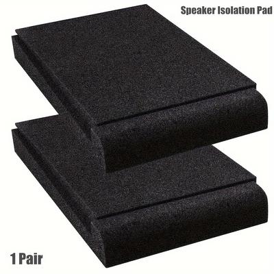 TEMU 1 Pair Acoustic Isolation Pads, 11.6"*7.68"*1.57" Studio Foam Monitor Speaker Isolation Pad, High Density Acoustic Foam Fits Most Speaker Stands For Sound Improvement