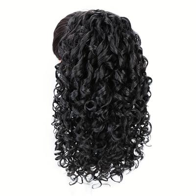 14inch Curly Drawstring Ponytail For Women Afro Curly Natural Look Synthetic Hair Clip On Ponytails Extension For Women