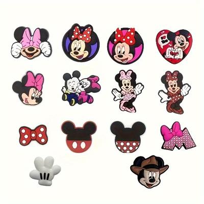 14pcs/set Mickey Shoe Charms, Shoe Decoration Clip Accessories, Small Gifts For Birthday Party