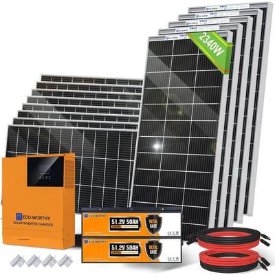 Eco-worthy - 9,36kWh Solaranlange 2340W 48V Solarsystem Off Grid Kit für Image