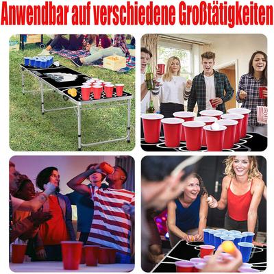 Tischtennisplatten Beer Pong Becher Partybecher Set mit 200 Becher 473ml und 20 Tischtennisbälle