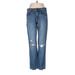 J.Crew Factory Store Jeans - Mid/Reg Rise: Blue Bottoms - Women's Size 28