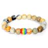 Pride Rainbow Bracelet GAY Bracelet Volcano Stone Bead Bracelet