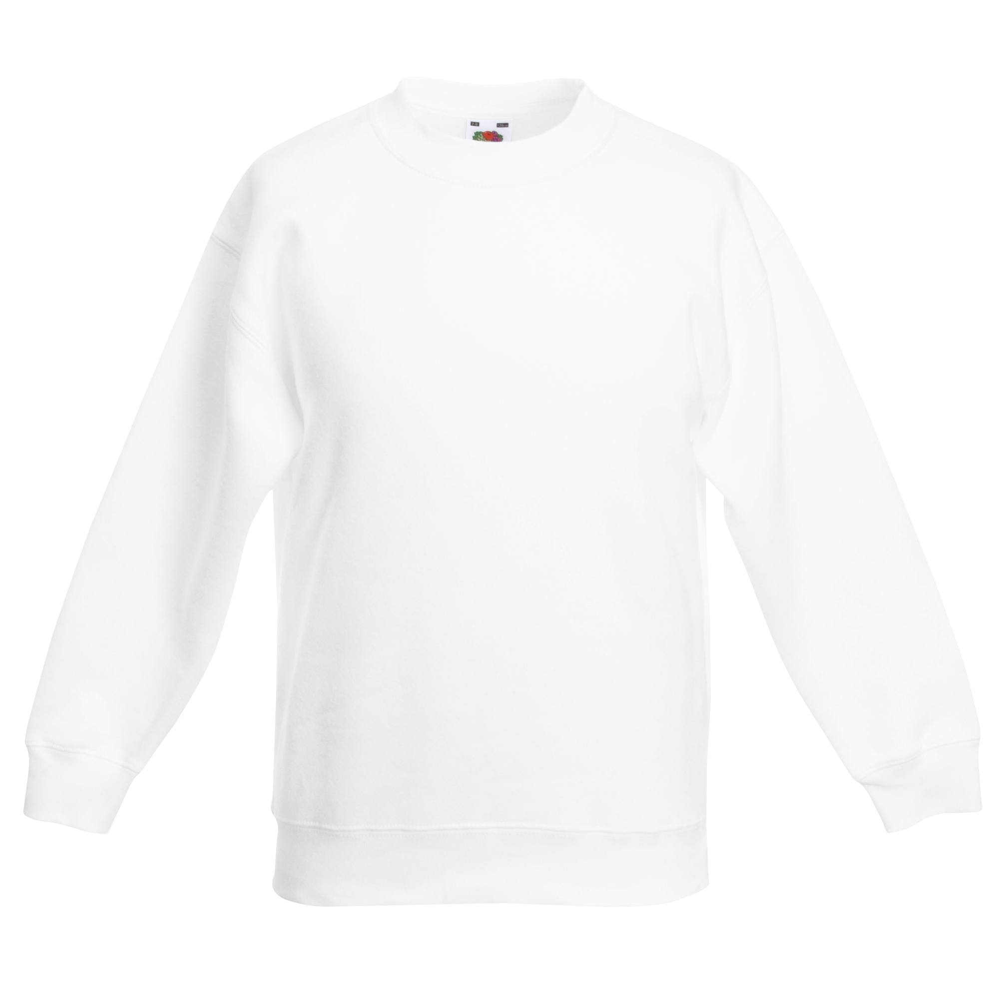 Fruit of the Loom Childrens Unisex Kids Classic 80/20 Set-in Sweatshirt (white) - Size 5-6Y | Fruit of the Loom Sale | Discount Designer Brands