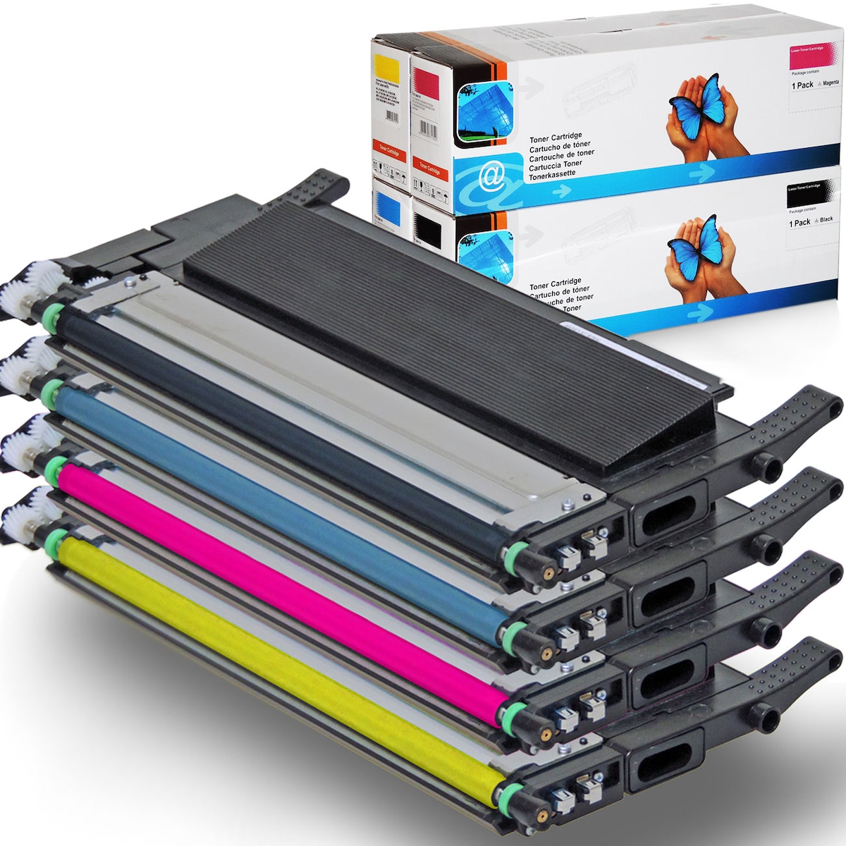 4 Toner Set für Samsung Xpress C432W D&C-Tonerkassetten alle Farben CLT-P404C kompatibel C432W