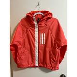 Adidas Jackets & Coats | Adidas Coral & White Full Zip Track Jacket Size Xl | Color: Pink/White | Size: Xl
