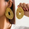 Salircon Übertriebene Große Geometrie Metall Kreis Stud Ohrringe Punk Aussage Gold Farbe Ohrringe frauen Hip Hop Party Schmuck