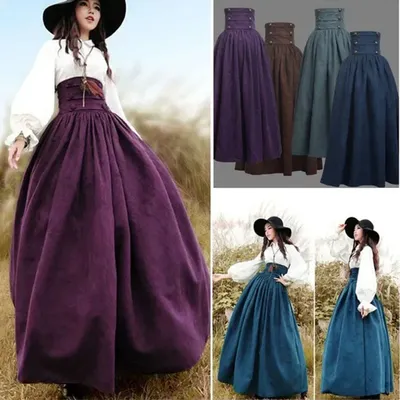 Vintage Mittelalterliche Renaissance Cosplay Kostüme Disfraz Vikingo Mujer Rock Frauen Halloween Karneval Dress Up Party Big Swing Image
