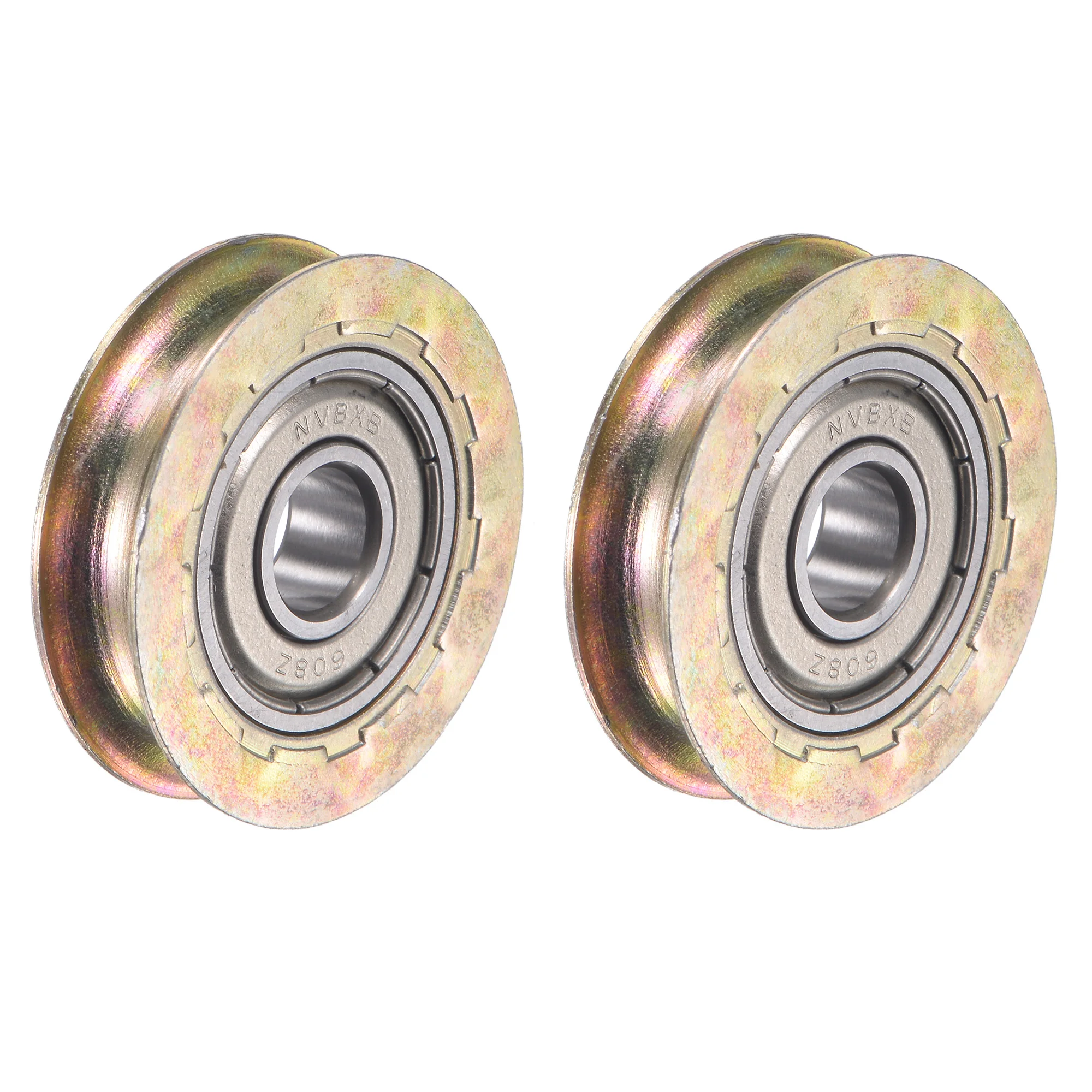 2 stücke u Nut Schiebetür rolle 8mm Wellen loch 32mm Durchmesser. Lager Stahl gleit räder/Rollen/Riemens ch eiben für Möbel beschläge Image