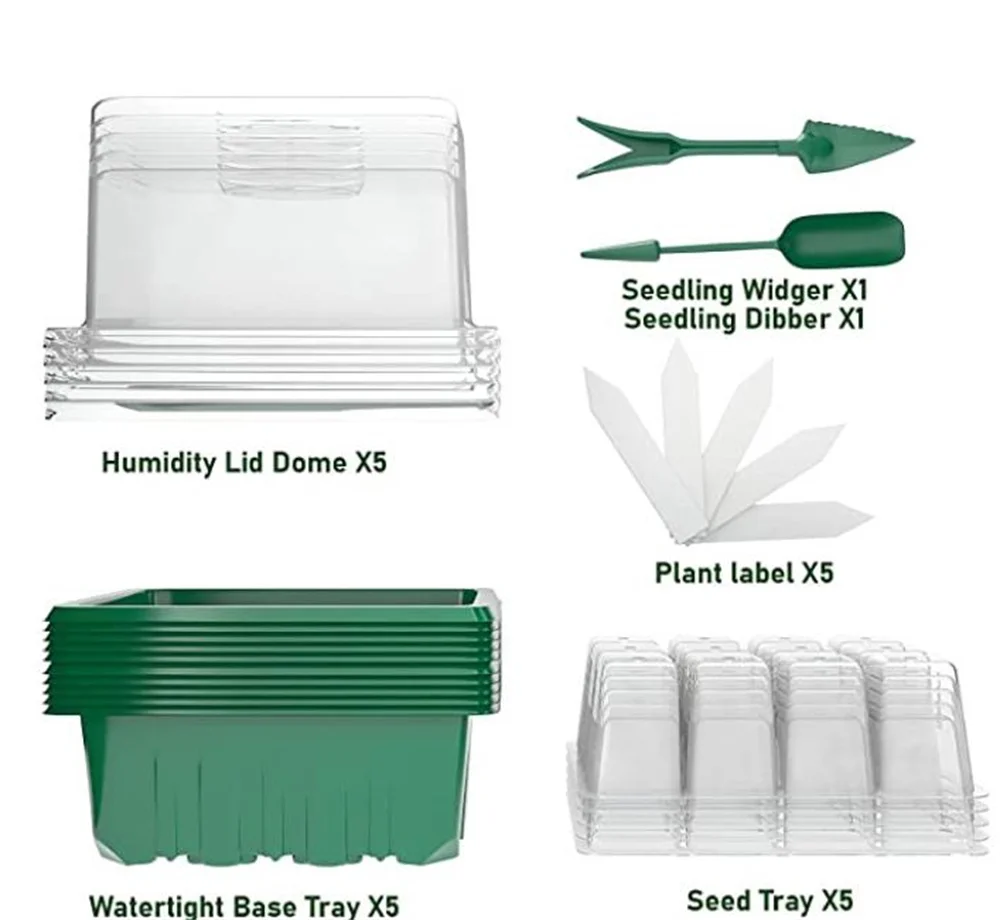 4/5/6PCS Kunststoff Kindergarten Topf 12-Loch Sämling Tabletts Pflanze Blume Wachsen Box Vermehrung Gartenarbeit wachsen Starten Keimung Box Image