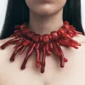 ZAA-Collier vintage rouge pour femme style bohème bijoux indiens rétro tour de cou colliers de