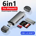 6 in 1 otg usb 3 0 sd tf Kartenleser für iPhone 15 Samsung Xiaomi USB Micro Typ C Flash-Laufwerk