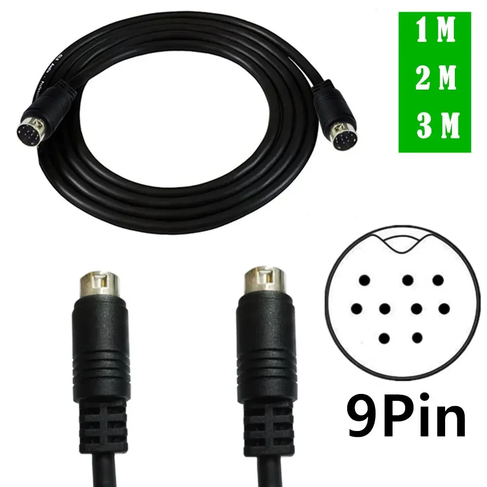 Mini-Din 9-Pin-Stecker auf 9-Pin-Stecker Audio-Eingangskabel 1 m 2 m 3 m kompatible Videospiele, Soundkarten, Audioausrüstung Image