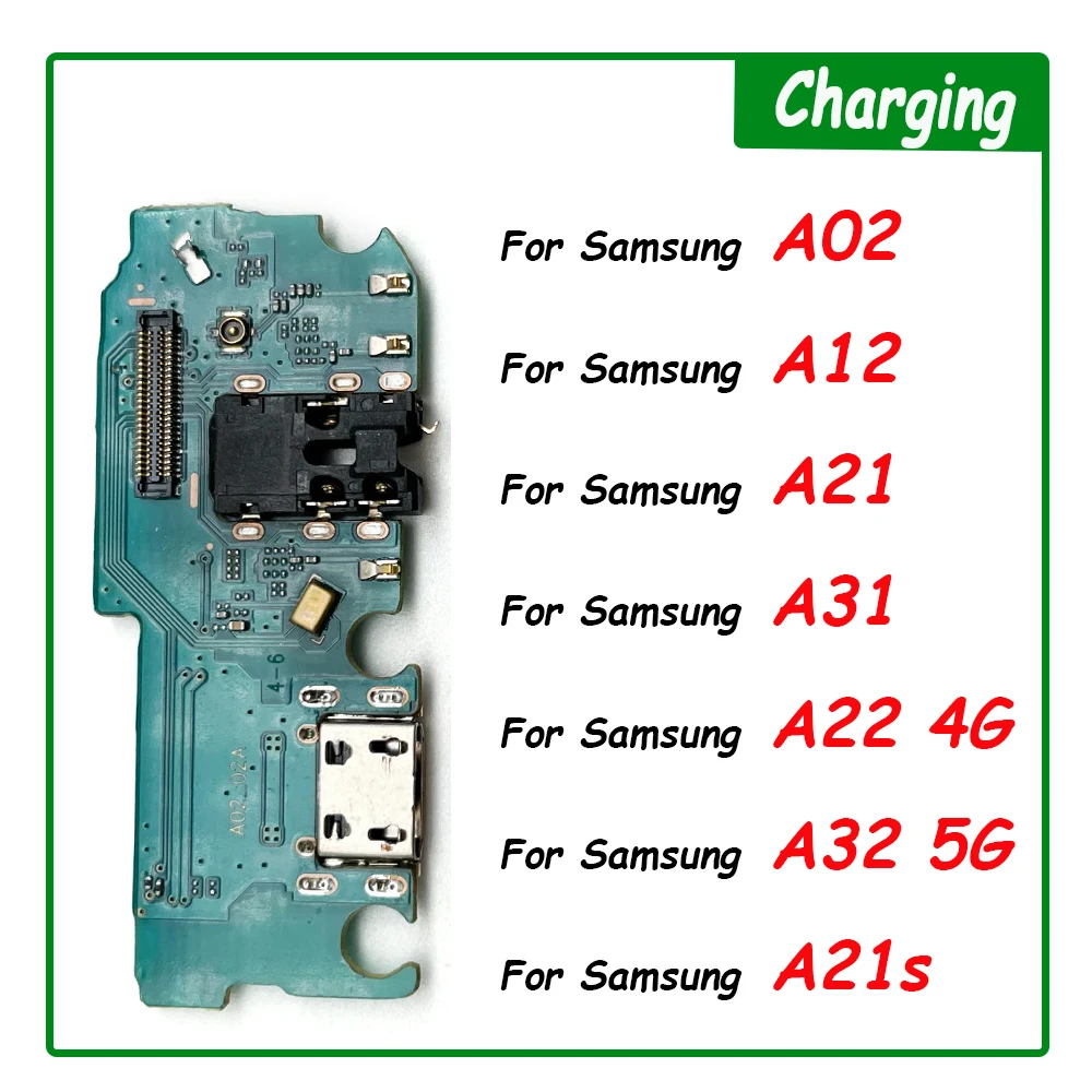 Neue Für Samsung A02 A02S A12 A21 A22 A32 4G 5G USB Ladegerät Port Jack Dock Connector lade Board Flex Kabel Mit Mikrofon Image