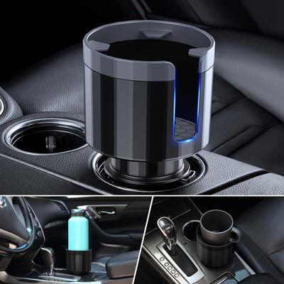 TEMU Adjustable Car Cup Holder Expander With Base - Fits Large Bottles, Drinks & Mugs, Abs Material, Options For Vehicle Organization, Cup Holders For Vehicles Image