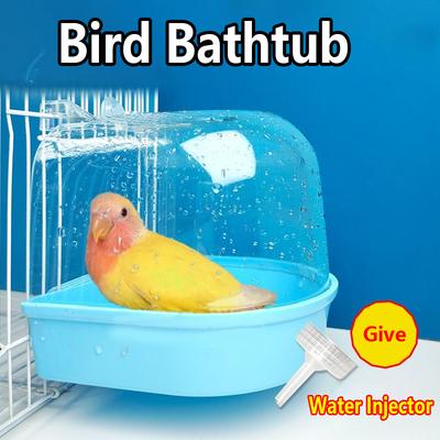 Parrot Bath Box Bird Cleaning Tool Bird Bathtub Ca...