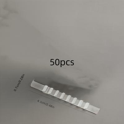 TEMU 50pcs Non Slip Hanger Grips For Wood Hangers, Slip Resistant Hanger Grip, Adhesive Clothe Hanger Strip For Clothes Hanger Image