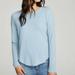 Chaser Long Sleeve Crew Neck Shirttail Tee - Blue
