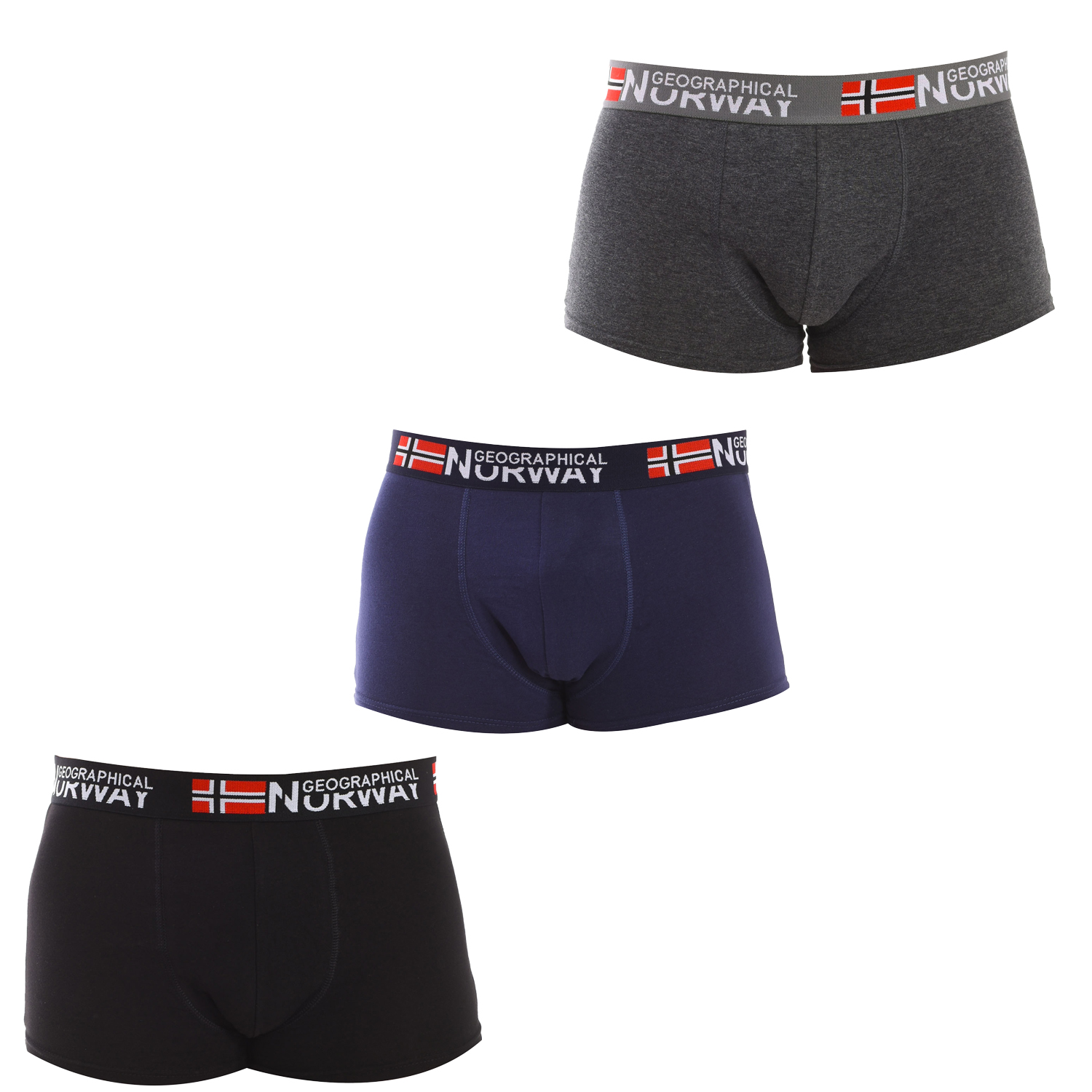 Pack-3 Boxershorts Geografisches Norwegen Mann Image